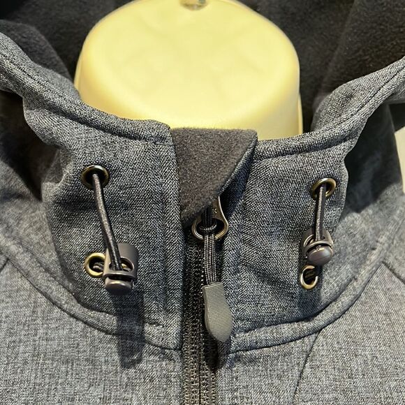 Kirkland Blue Water Repellent Soft Shell Zip Up Lined Jacket Size M - Picture 3 of 15